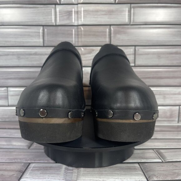 Andre Assous Olivia Black Leather Platform Clog Women's Shoe Size 5-NEW - Picture 2 of 10